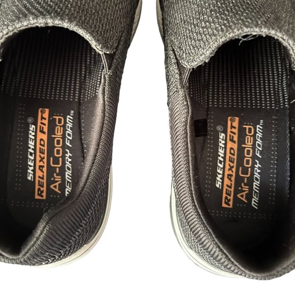 Mens Skechers Relaxed Fit Expected Gomel Grey Black Size 8 Style 65086 - Picture 8 of 10